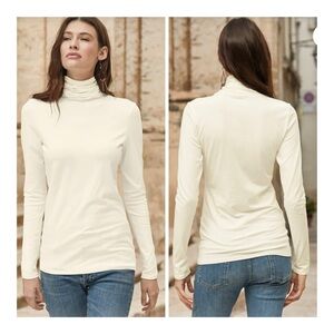 Peruvian Connection Stretch Turtleneck Pima Cotton Soft Layering Basic - Small